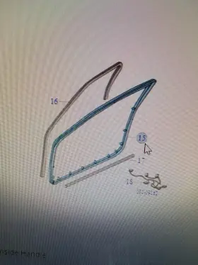 80831-9hs0e Nissan 2013-2018 Altima Front Left Side Door Weatherstrip Drivers