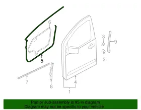 80831-ea00e Nissan Genuine Surround Weather-strip #2