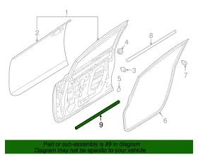 80838-3nf0a Nissan Genuine Lower Weather-strip #3