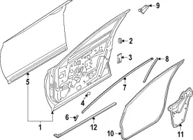 80839-7ba0a Nissan Genuine Lower Seal 80839-7ba0a Nissan Genuine Lower Seal