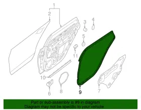 82830-4af2a Nissan Genuine Door Weather-strip #2