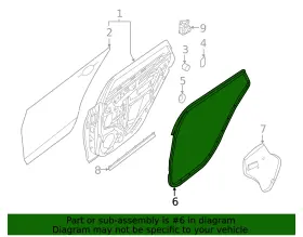 82830-6le0a Nissan Genuine Door Weather-strip #2