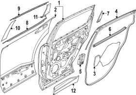 82830-7lf0a Nissan Genuine Door Weather-strip 82830-7lf0a Nissan Genuine Door Weather-strip