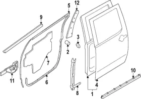 82830-9bu0a Nissan Genuine Surround Weather-strip