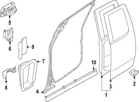 82831-9bu1b Nissan Genuine Surround Weather-strip