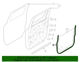 82831-9fv0b Nissan Genuine Surround Weather-strip #2 82831-9fv0b Nissan Genuine Surround Weather-strip #2
