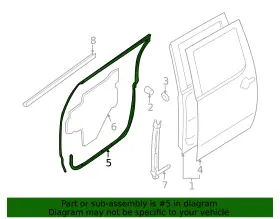 82831-zs10c Nissan Genuine Surround Weather-strip #3