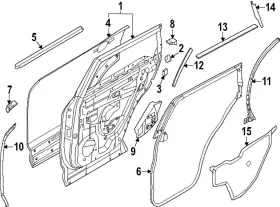 82839-6ta1a Nissan Genuine Seal Strip