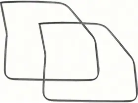 K443 Oer 1968-74 Chevrolet Nova Rubber Door Frame Weatherstrip Seals Pair New