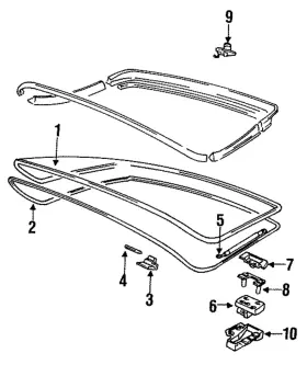 Porsche 944-512-043-01 Genuine Weatherstrip