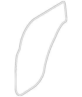 958-539-911-00 Porsche Genuine Door Weather-strip