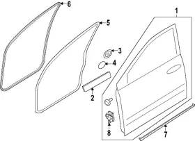 95b-837-120-b Porsche Genuine Lower Seal 95b-837-120-b Porsche Genuine Lower Seal