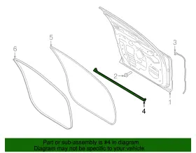 971-837-512-a Porsche Genuine Lower Weather-strip #2