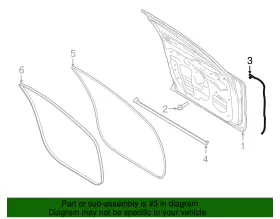 971-837-773 Porsche Genuine Front Weather-strip #2