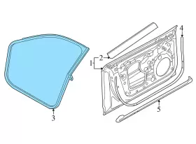 9j1831721a Porsche 2020-2023 Taycan 4s - Front Left Inner Door Seal / Weather Stripping #3