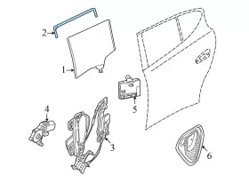 9j1839872 Porsche 2020-2023 Taycan - Rear Right Door Window Slot Seal #3