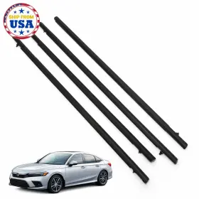 Sphinxparts Tew-14l462-lpp Fit 22-25 Honda Civic Touring Fe4 Fl1 Fl5 Frt Rear Door Belt Moulding Outer Assy