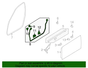 63511ag00a Subaru Genuine Door Weather-strip #2