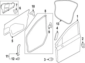 63511fn10a Subaru Genuine Door Weather-strip 63511fn10a Subaru Genuine Door Weather-strip