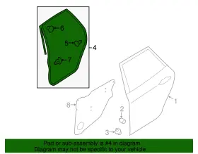 63512fg000 Subaru Genuine Door Weather-strip #2