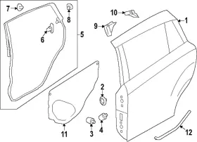 63512fn10a Subaru Genuine Door Weather-strip