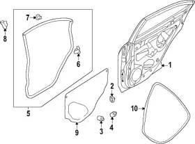 63512vc110 Subaru Genuine Door Weather-strip