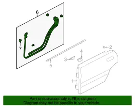63711fc001 Subaru Genuine Door Weather-strip #2