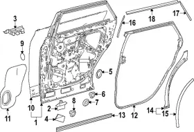 6788742020 Subaru Genuine Rear Weather-strip