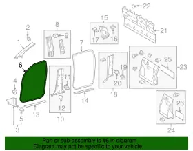 62312-04090 Toyota Genuine Surround Weather-strip #2