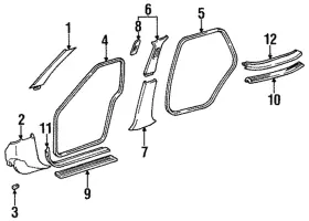 62312-07011-c0 Toyota Genuine Opening Trim