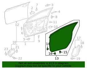 67861-02330 Toyota Genuine Door Seal #2