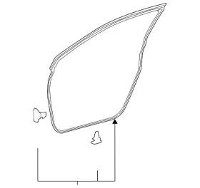 67861-10230 Toyota Genuine Door Weather-strip