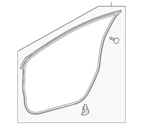 67861-12a80 Toyota Genuine Door Weather-strip