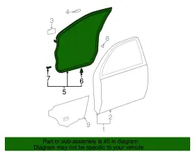 67861-33041 Toyota Genuine Door Weather-strip #2