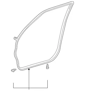 67862-02080 Toyota Genuine Door Weather-strip