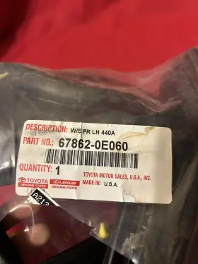67862-0e060 Toyota Oem 2014 - 2019 Highlander Front Left Door Weather-strip #2