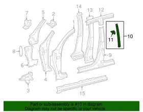 678660c020 Toyota Genuine Center Pillar And Rocker Weatherstrip #2