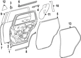 67871-0c090 Toyota Genuine Surround Weather-strip