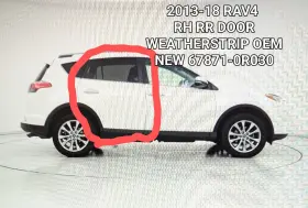 67871-0r030 Toyota 2013-2018 Rav4 Rh Rear Door Right Rr Weatherstrip New Oem