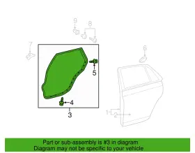 67871-ac030 Toyota Right Door Weather-strip 05-12 Avalon New Genuine