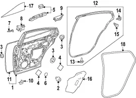67872-47060 Toyota Genuine Door Weather-strip