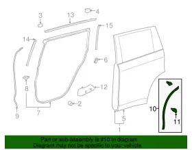 67887-0e050 Toyota Genuine Weatherstrip #2