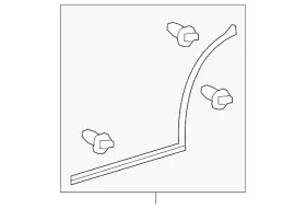 67888-0e040 Toyota Genuine Lower Weather-strip