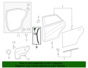 67895-07010 Toyota Genuine Front Weather-strip #2