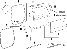 67895-0c030 Toyota Genuine Front Weather-strip