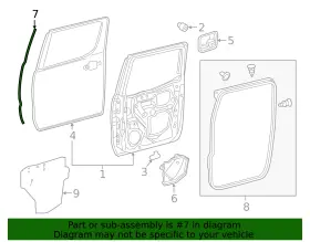 67896-04020 Toyota Genuine Front Weather-strip #2
