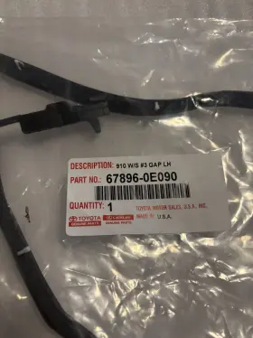 678960e090 Toyota Door Seal Left Rear Part Number
