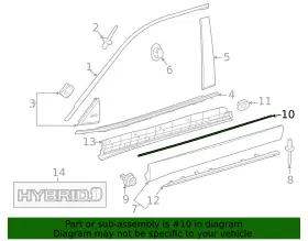 75793-0e090 Toyota Genuine Outer Molding Pad #2