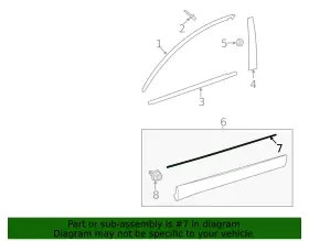 75793-48030 Toyota Genuine Body Side Molding Pad #2