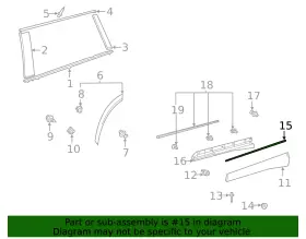 75797-0e050 Toyota Genuine Outer Molding Pad #2